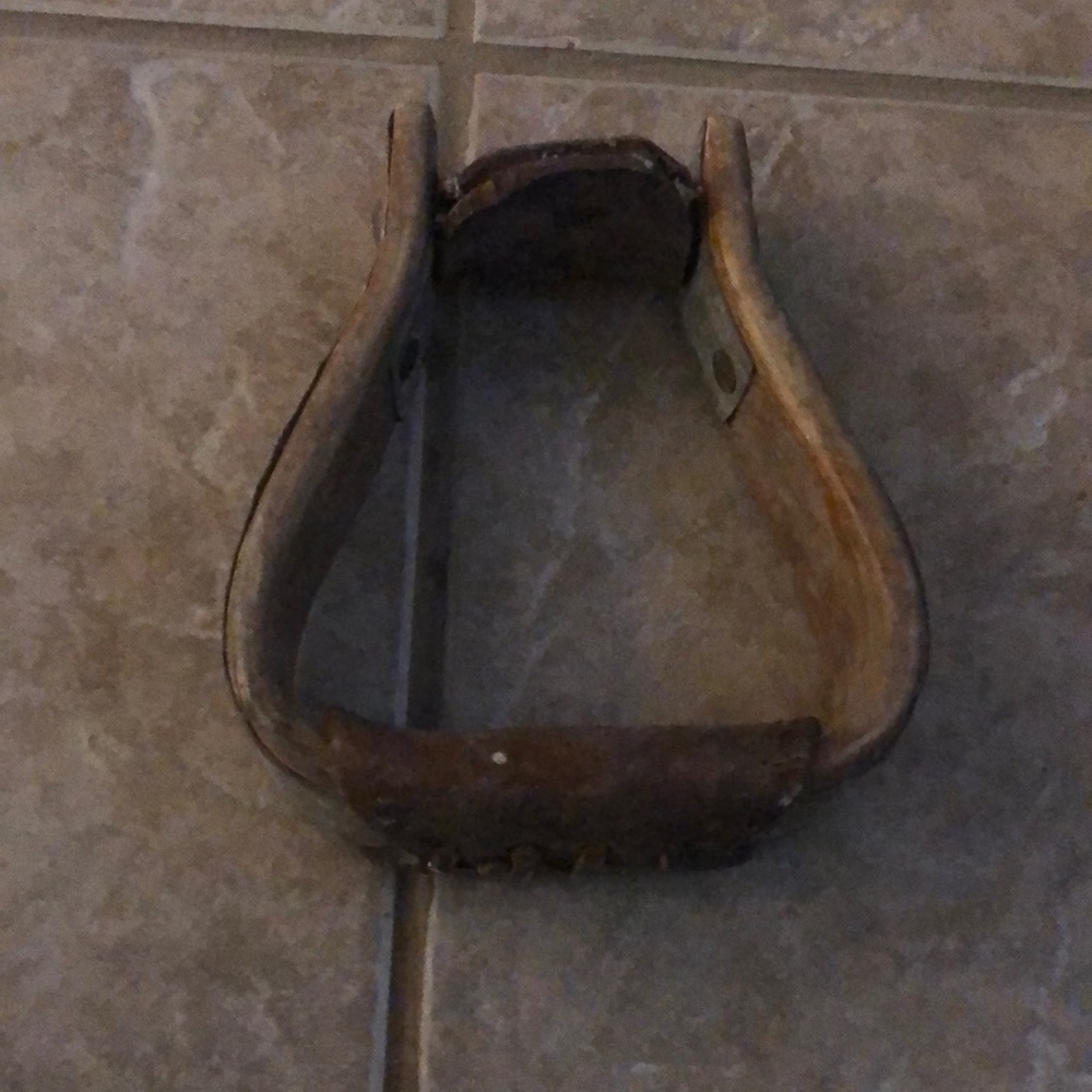 Texas Vintage wooden and leather stirrup